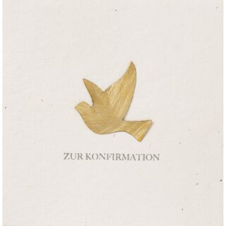 Karte Zur Konfirmationen Taube gold