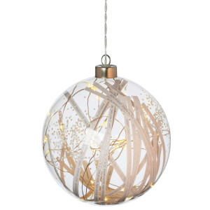 Weihnachtszauber Lichtkugel Papierstreifen 15cm