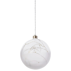 Weihnachtszauber Lichtkugel LED gefrostet