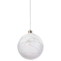 Weihnachtszauber Lichtkugel LED gefrostet