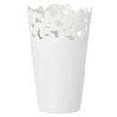 Vase-Porzellan-weiss-schlicht-Punkte