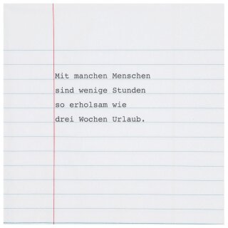 Serviette Mit manchen Menschen,,,