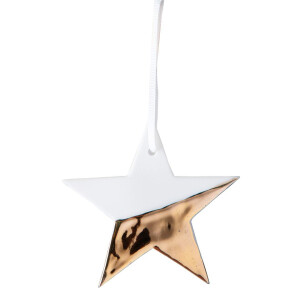 Porzellananhänger Stern gold