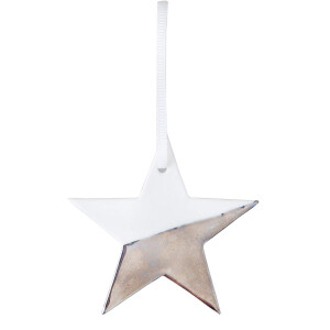 Porzellananhänger Stern silber