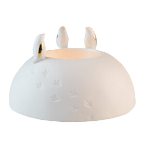 Porzellangeschichten Lichter Pinguine gold