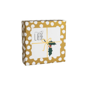 Geschenkschachtel gold mit Liebe