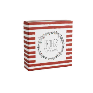 Geschenkschachtel rot Frohes Fest