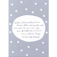 Postkarte Lieber Weihnachtsmann