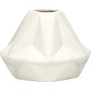 Vase-geomtrische Form-weiss-glänzend