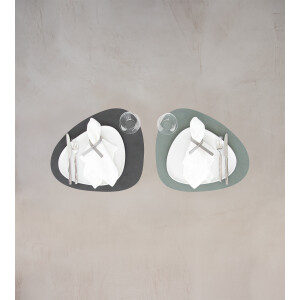 LINDDNA Tischset  Double Cloud anthracite/Nupo pastel green