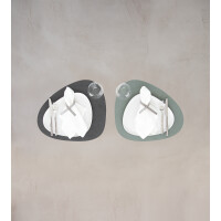 LINDDNA Tischset  Double Cloud anthracite/Nupo pastel green