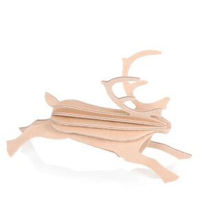 Lovi reindeer, 8cm Natural Wood