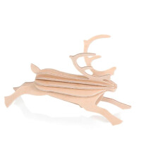 Lovi reindeer, 8cm Natural Wood