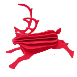 Lovi reindeer,8cm bright Red