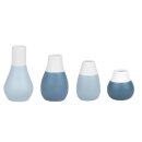 Mini Pastellvasen 4er Set blau