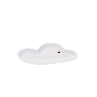 Wolke-weiss-Porzellan-Vogel-gold-Schälchen
