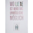 Regenbogen Hochzeitskarte "Wo Liebe ist wird...