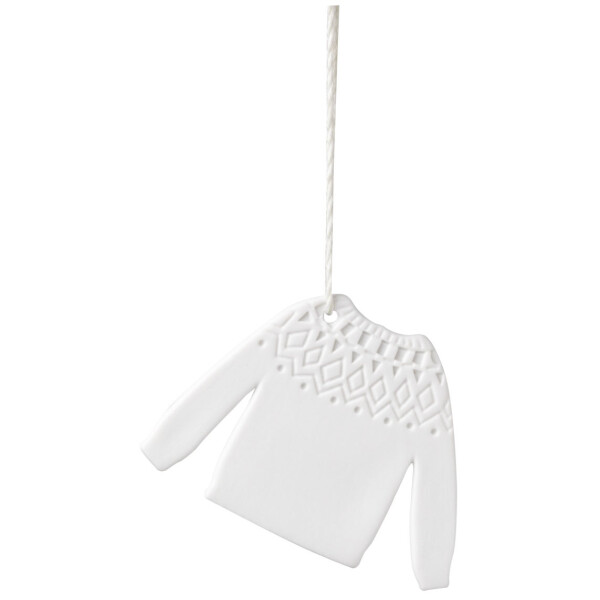 Wintergarderobe Pullover Porzellananhänger