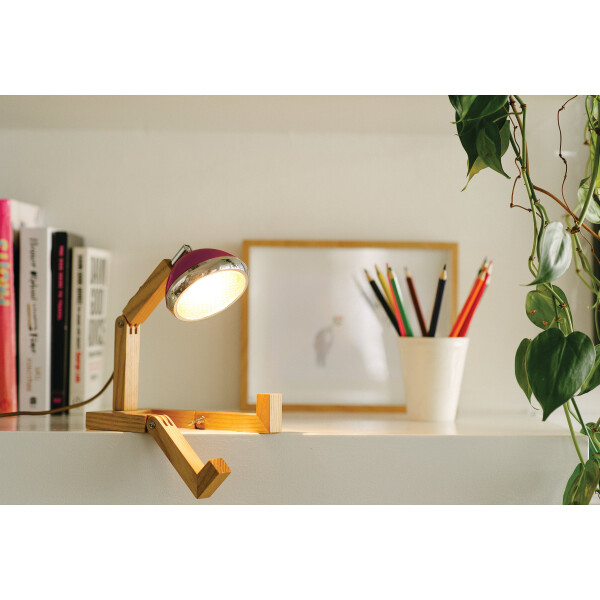 MR. WATTSON Original Tischlampe Esche Vintage White
