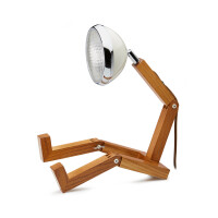 MR. WATTSON Original Tischlampe Esche Vintage White