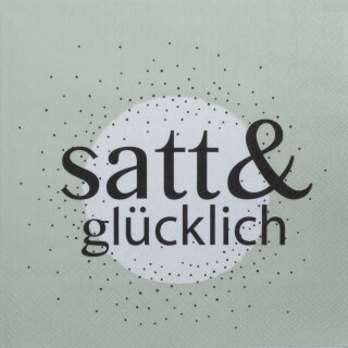 Serviette satt & glüklich