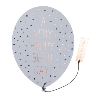 Formkarte Ballon "A very happy birthday"