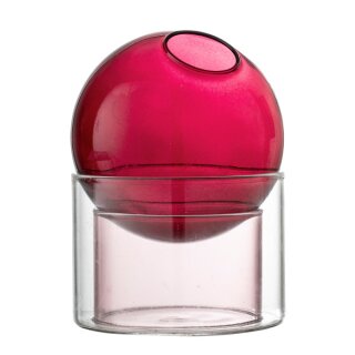 Bloomingville Vase 2tlg. Glas rot