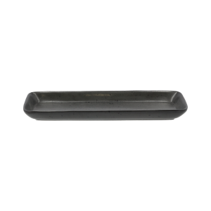 Servierplatte-rechteckig-schwarz-Steingut