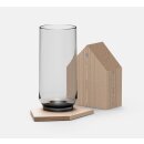 Haus-Holz-Untersetzer-Glas