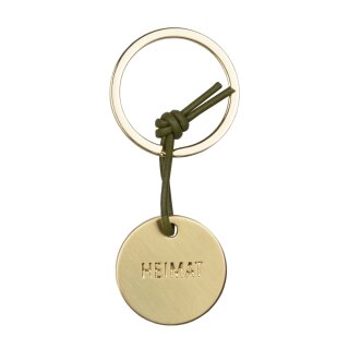 Schlüsselanhänger-Münze-Heimat-goldfarben-Ring