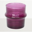 Teelichthalter Glas purple
