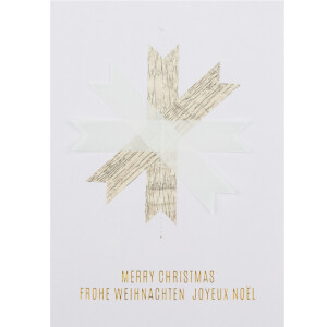 Geometrie Weihnachtskarte Merry Christmas 3-sprachig