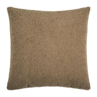 Kissenhülle-taupe-Boucle-quadratisch