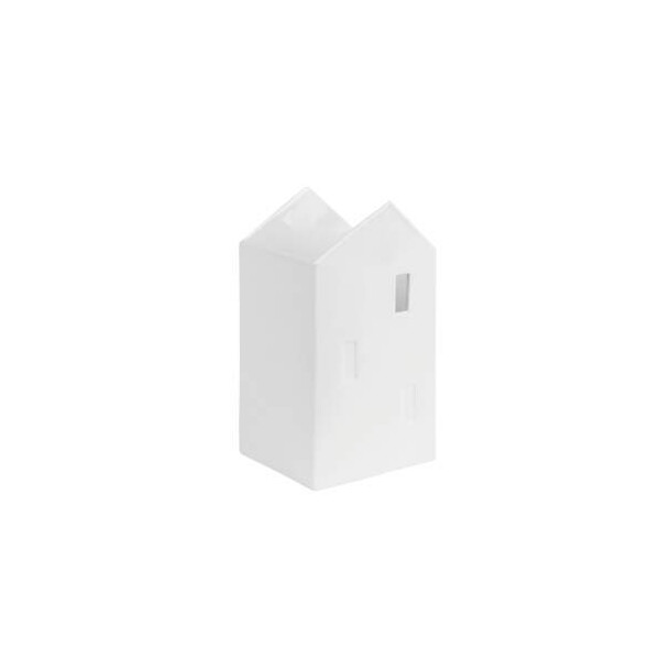 Haus-Porzellan-weiss-Vase