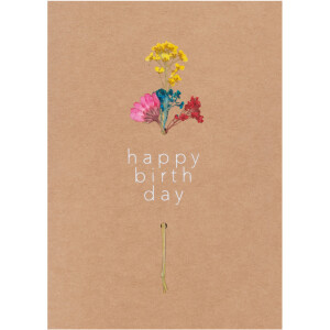 Karte-blumen-happy Birthday-Kartonpapier
