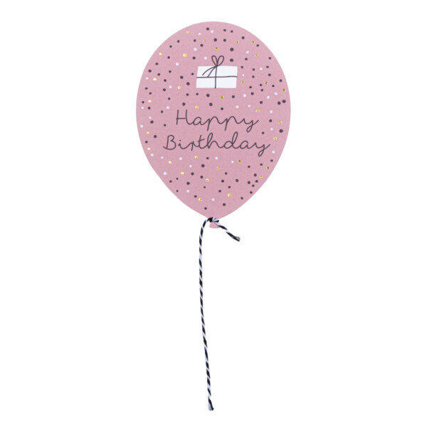 Karte-Ballon-Happy Birthday