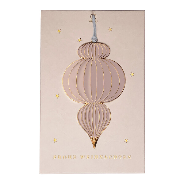 Karte-Frohe Weihnachten-Anhänger-tropfenform-rose-gold