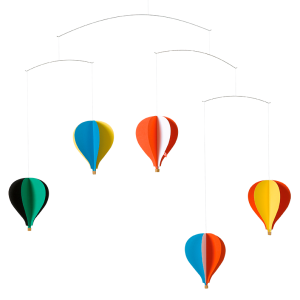 Mobile-Heissluftballon-Papier-bunt-Kunzthandwerk